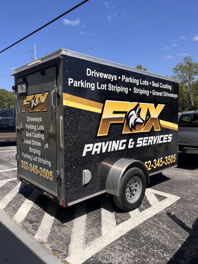 Graphics and wrap on trailer